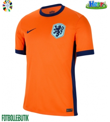 Nederländerna Hemmatröja EM 2024 Kortärmad